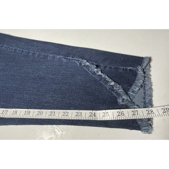 Lane Bryant Women's Plus Size 20R Skinny Jeans Blue Denim Dark Wash Fringe - Picture 11 of 11